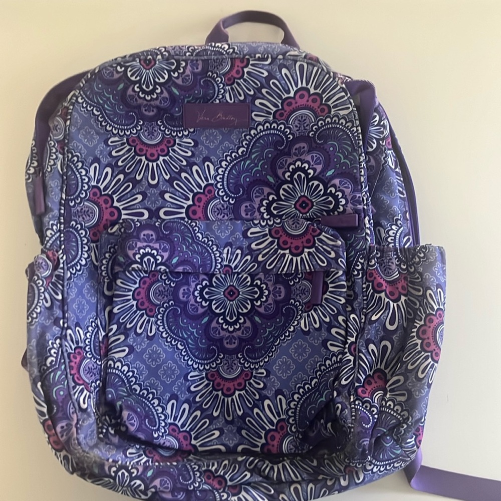 Vera Bradley Backpack purple paisley retired pattern. Great condition.